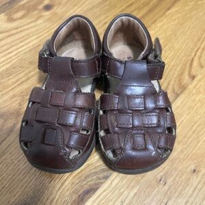 Brown Leather Stride Rite Toddler Sandals